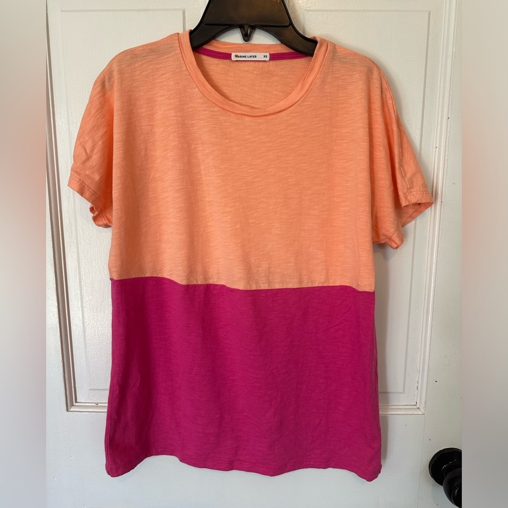 Marine Layer Size XSMALL Caitlyn‎ Tee in Papaya
Punch/Lilac Rose - Picture 5 of 12